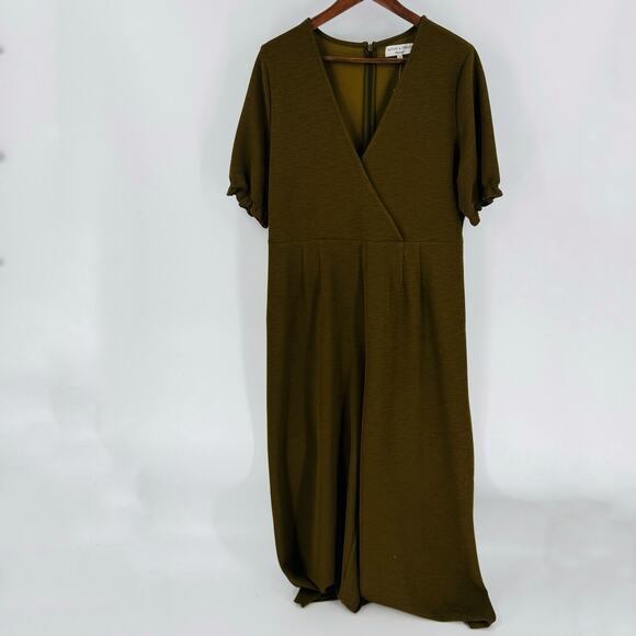 Madewell Texture & Thread NWT Crepe Crossover Jumpsuit Back Zip Size XL - Picture 2 of 12